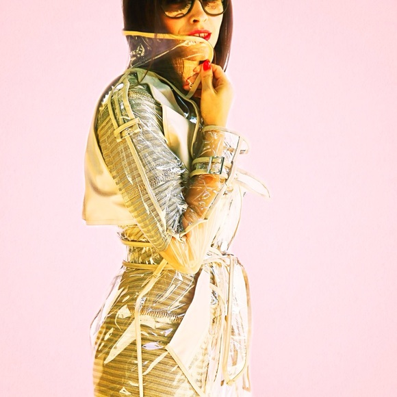 transparent pvc trench coat